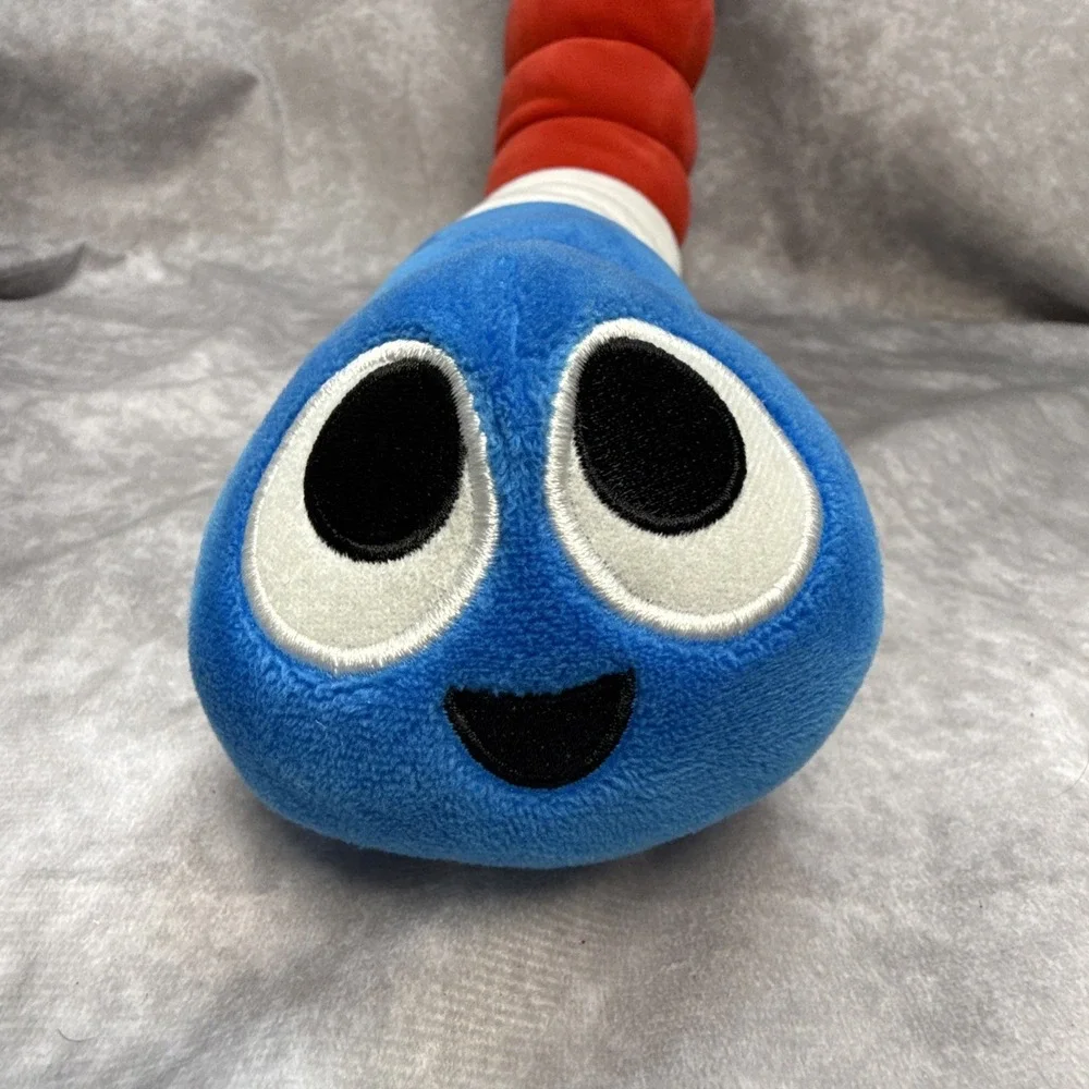 Slither.io Red White Blue Worm Plush Bendable Slitherio Bonkers Toy 24